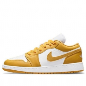 Nike Air Jordan 1 Gs Koripallokengät Miehille Keltainen Valkoinen
