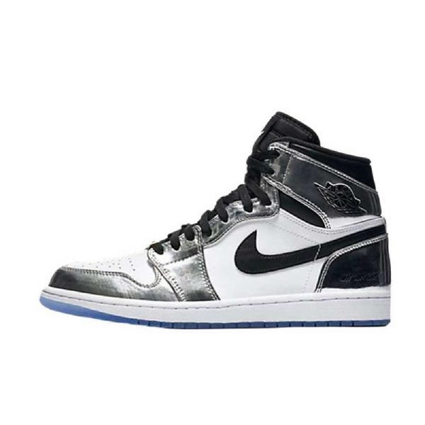 Nike Air Jordan 1 High Topit Think 1 Miesten Kengät Hopeavalkoinen