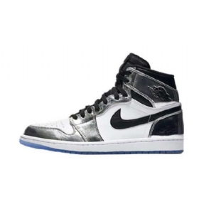 Nike Air Jordan 1 High Topit Think 1 Miesten Kengät Hopeavalkoinen