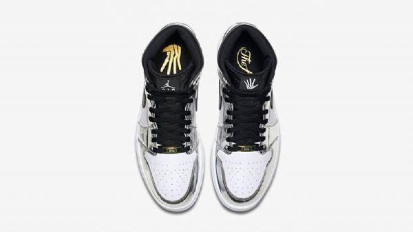 Nike Air Jordan 1 High Topit Think 1 Miesten Kengät Hopeavalkoinen