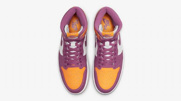Nike Air Jordan 1 High Tops Brotherhood Kengät Miehille Purppura Keltainen Valkoinen