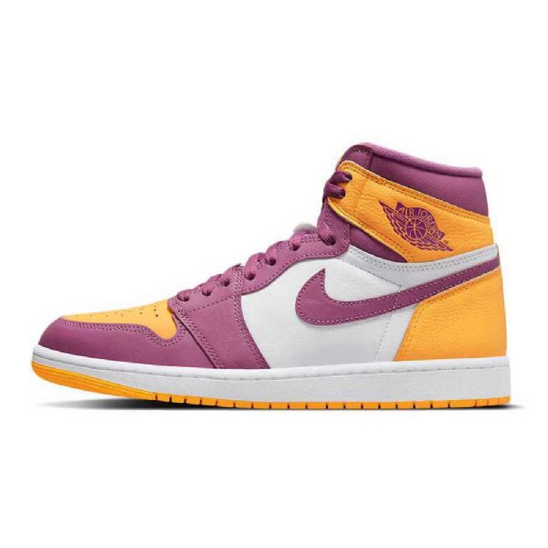 Nike Air Jordan 1 High Tops Brotherhood Kengät Naisille Purppura Keltainen Valkoinen