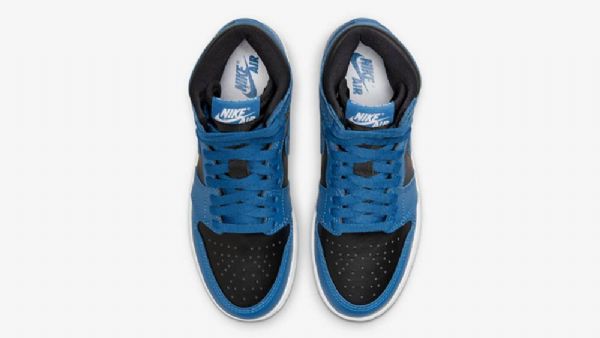 Nike Air Jordan 1 High Tops Kengät Miehille Tummansininen Musta