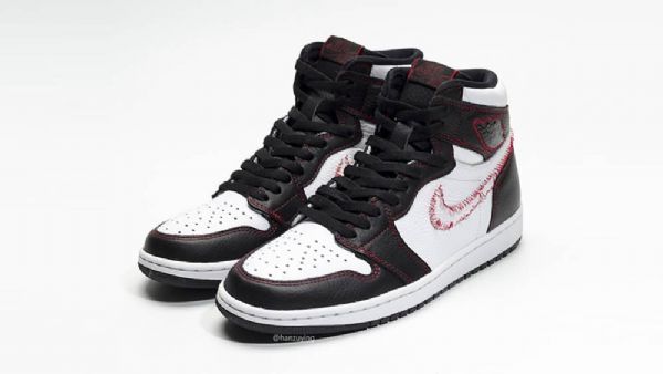 Nike Air Jordan 1 High Tops Og Defiant Kengät Naisille Valkoinen Musta