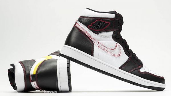 Nike Air Jordan 1 High Tops Og Defiant Kengät Naisille Valkoinen Musta