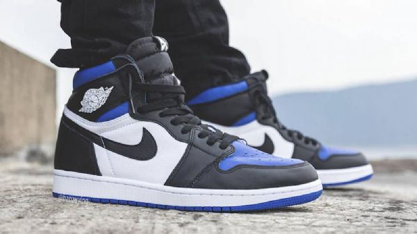 Nike Air Jordan 1 High Tops Og Game Royal Kengät Naisille Valkoinen Musta Sininen