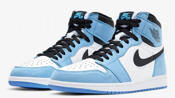 Nike Air Jordan 1 High Tops Og Kengät Miehille Sininen