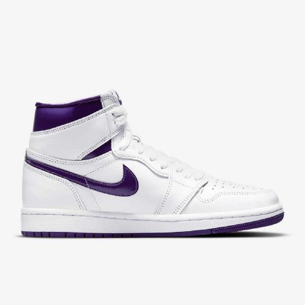 Nike Air Jordan 1 High Tops Og Kengät Naisille Valkoinen Violetti