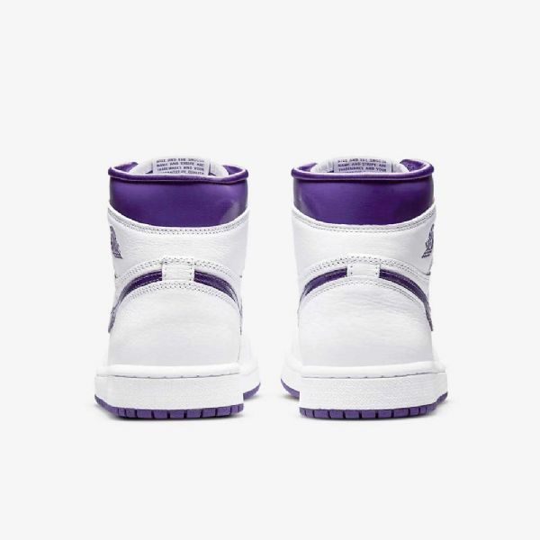 Nike Air Jordan 1 High Tops Og Kengät Naisille Valkoinen Violetti