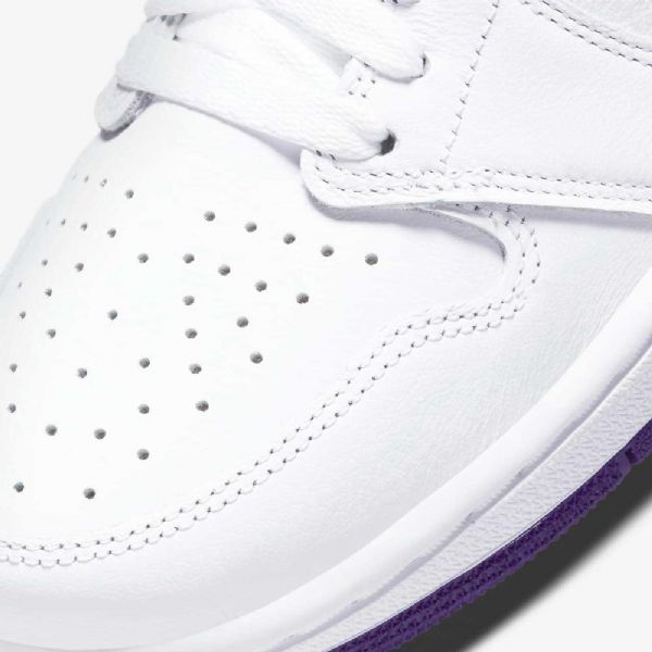 Nike Air Jordan 1 High Tops Og Kengät Naisille Valkoinen Violetti