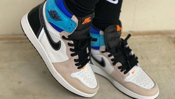Nike Air Jordan 1 High Tops Og Prototype Kengät Miehille Khaki Musta Sininen