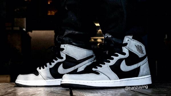 Nike Air Jordan 1 High Tops Og Shadow 2.0 Naisten Kengät Harmaa Musta
