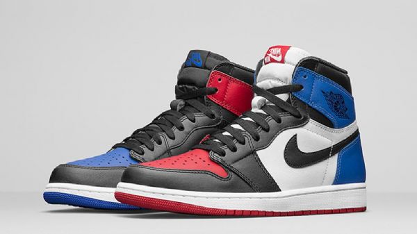 Nike Air Jordan 1 High Tops Og Top 3 Kengät Miehille Musta Punainen Sininen
