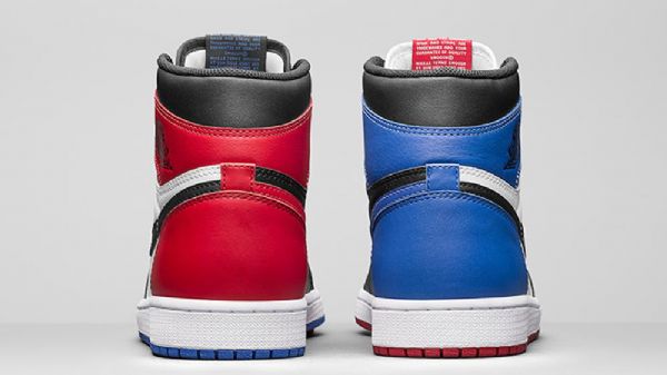 Nike Air Jordan 1 High Tops Og Top 3 Kengät Miehille Musta Punainen Sininen