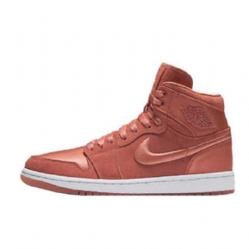 Nike Air Jordan 1 High Tops Pastelli Pack Auringonpunakengät Naisten Vaaleanpunainen