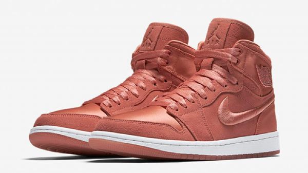 Nike Air Jordan 1 High Tops Pastelli Pack Auringonpunakengät Naisten Vaaleanpunainen