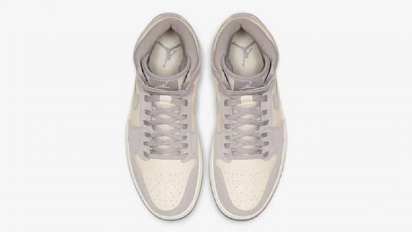 Nike Air Jordan 1 High Tops Premium Ivory Kengät Naisille Khaki Harmaa