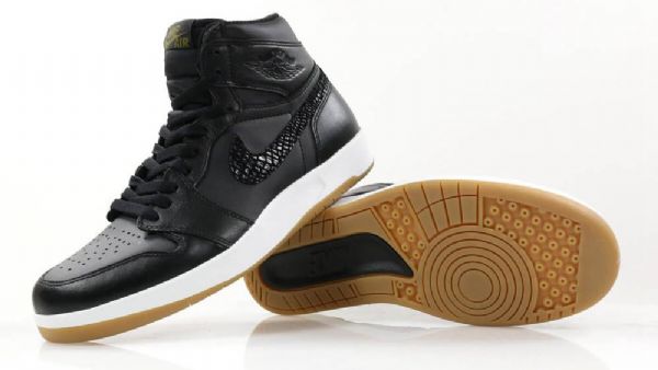 Nike Air Jordan 1 High Tops The Return Snake Kengät Miehille Musta