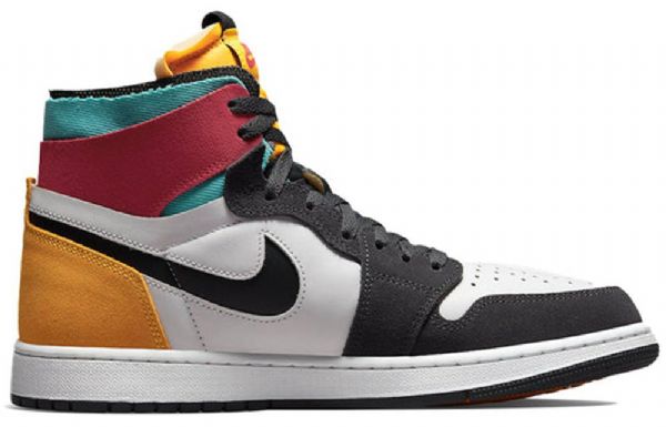 Nike Air Jordan 1 High Tops Zoom Comfort Antrasiitti Retro Koripallokengät Miehille Monivärinen