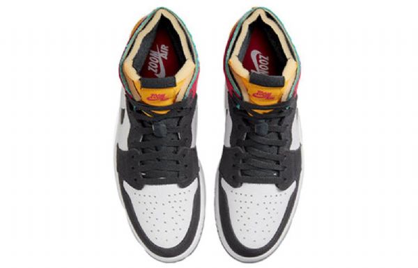 Nike Air Jordan 1 High Tops Zoom Comfort Antrasiitti Retro Koripallokengät Miehille Monivärinen