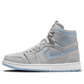 Nike Air Jordan 1 High Tops Zoom Comfort Retro Koripallokengät Naisille Harmaa Vaaleansininen