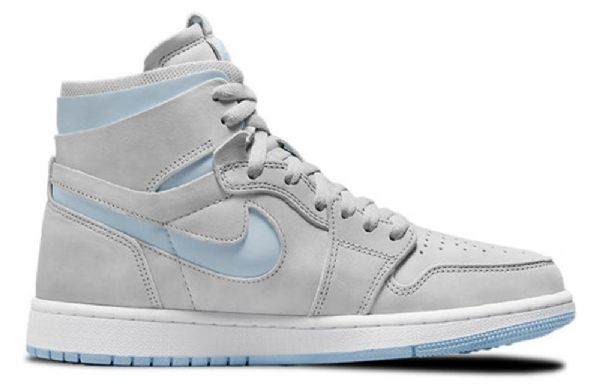 Nike Air Jordan 1 High Tops Zoom Comfort Retro Koripallokengät Naisille Harmaa Vaaleansininen