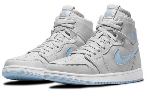Nike Air Jordan 1 High Tops Zoom Comfort Retro Koripallokengät Naisille Harmaa Vaaleansininen