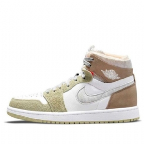 Nike Air Jordan 1 High Tops Zoom Comfort Retro Koripallokengät Naisille Oliivinvihreä