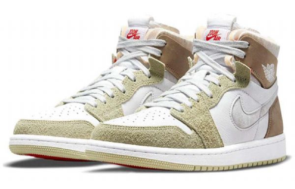 Nike Air Jordan 1 High Tops Zoom Comfort Retro Koripallokengät Naisille Oliivinvihreä