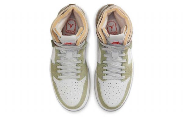 Nike Air Jordan 1 High Tops Zoom Comfort Retro Koripallokengät Naisille Oliivinvihreä