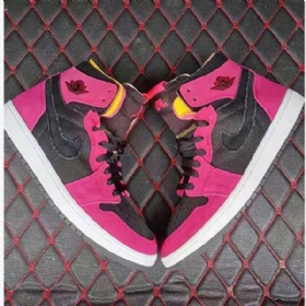 Nike Air Jordan 1 High Tops Zoom Kengät Miehille Pinkki Musta