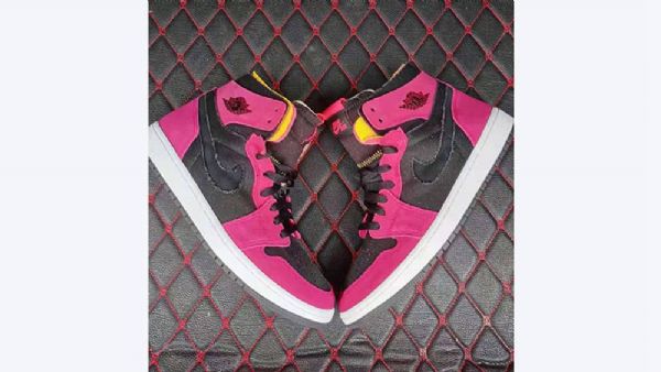 Nike Air Jordan 1 High Tops Zoom Kengät Miehille Pinkki Musta
