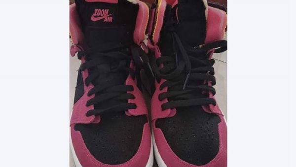 Nike Air Jordan 1 High Tops Zoom Kengät Miehille Pinkki Musta