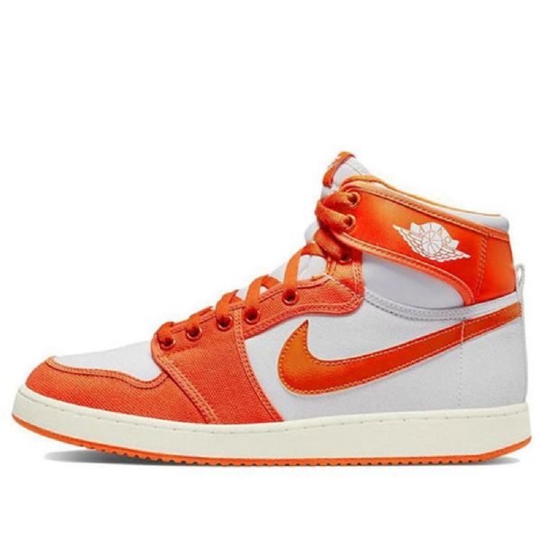 Nike Air Jordan 1 Ko High Tops Retro Koripallokengät Miehille Oranssi Valkoinen