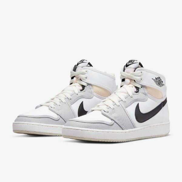 Nike Air Jordan 1 Ko Kengät Miehille Valkoinen Harmaa Musta