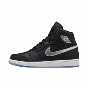 Nike Air Jordan 1 Korkeat Topit Asg Kengät Miehille Musta Hopea