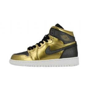 Nike Air Jordan 1 Korkeat Topit Bhm Gg Miesten Kengät Kulta Musta