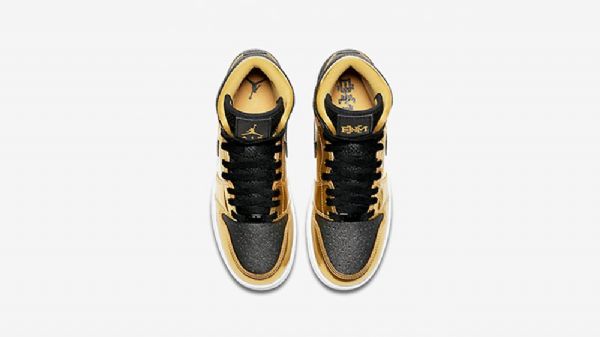 Nike Air Jordan 1 Korkeat Topit Bhm Gg Miesten Kengät Kulta Musta