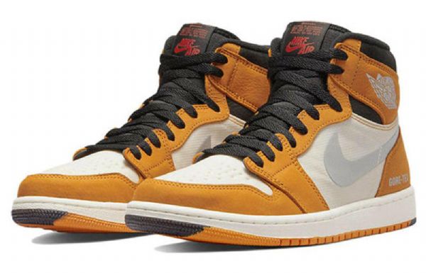 Nike Air Jordan 1 Korkeat Topit Element Gore-tex Retro Koripallokengät Miehille Vaaleankeltainen