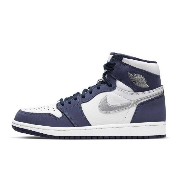 Nike Air Jordan 1 Korkeat Topit Og Japan Kengät Miehille Laivastonsininen