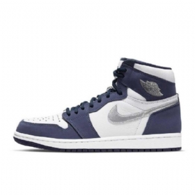 Nike Air Jordan 1 Korkeat Topit Og Japan Kengät Miehille Laivastonsininen