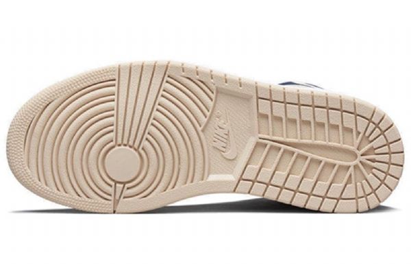 Nike Air Jordan 1 Korkeat Topit Retro Koripallokengät Naisille Laivastonsininen Kermavaahto