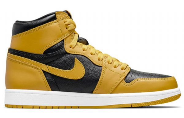 Nike Air Jordan 1 Korkeat Topit Retro Og Koripallokengät Miehille Keltainen Valkoinen