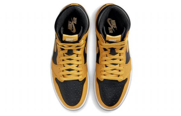 Nike Air Jordan 1 Korkeat Topit Retro Og Koripallokengät Miehille Keltainen Valkoinen