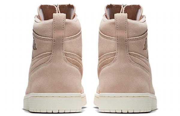 Nike Air Jordan 1 Korkeat Topit Vetoketjulliset Retro Koripallokengät Naisille Beige