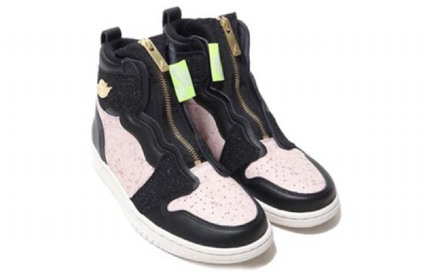 Nike Air Jordan 1 Korkeat Topit Vetoketjulliset Retro Koripallokengät Naisille Punainen
