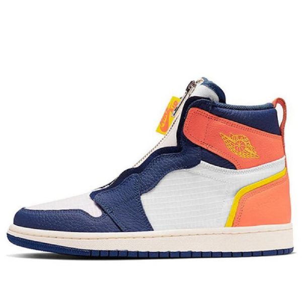 Nike Air Jordan 1 Korkeat Topit Vetoketjulliset Retro Koripallokengät Naisille Siniset