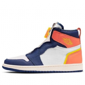 Nike Air Jordan 1 Korkeat Topit Vetoketjulliset Retro Koripallokengät Naisille Siniset