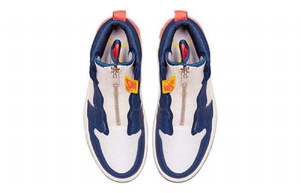 Nike Air Jordan 1 Korkeat Topit Vetoketjulliset Retro Koripallokengät Naisille Siniset