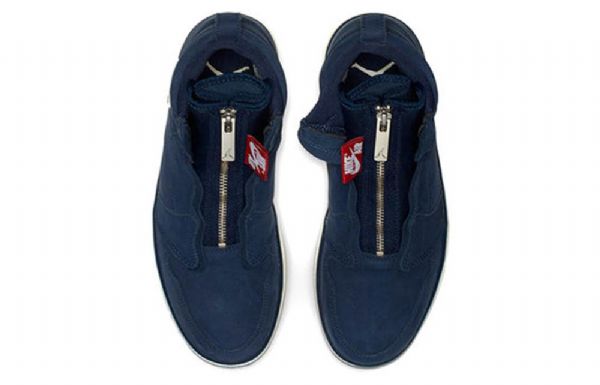 Nike Air Jordan 1 Korkeat Topit Vetoketjulliset Retrokoripallokengät Naisille Laivastonsiniset